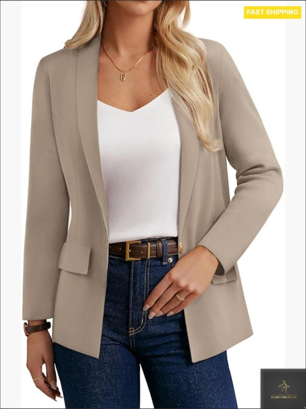 Knit Blazer Cardigan Business Casual Work Professional Lightweight Stretch